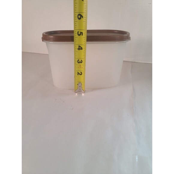 Vintage Tupperware Modular Mate Container 1612-21 with Brown Lid 4 3/4 Cups - Picture 2 of 8